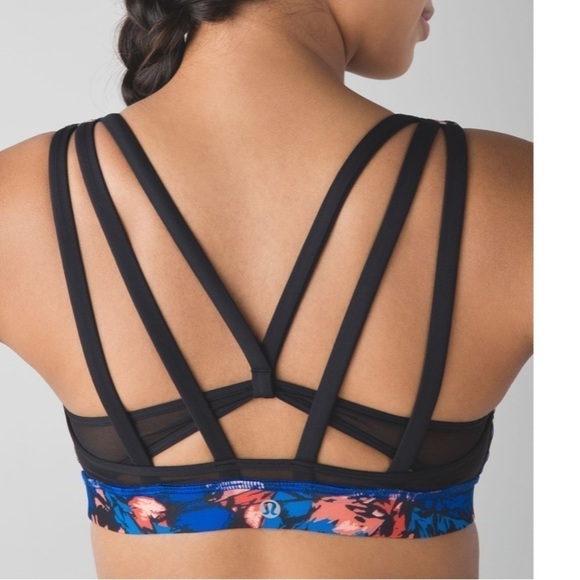 Lululemon Mini Paint Storm Harbor Blue Energy Bra (Exhale) - Picture 3 of 12